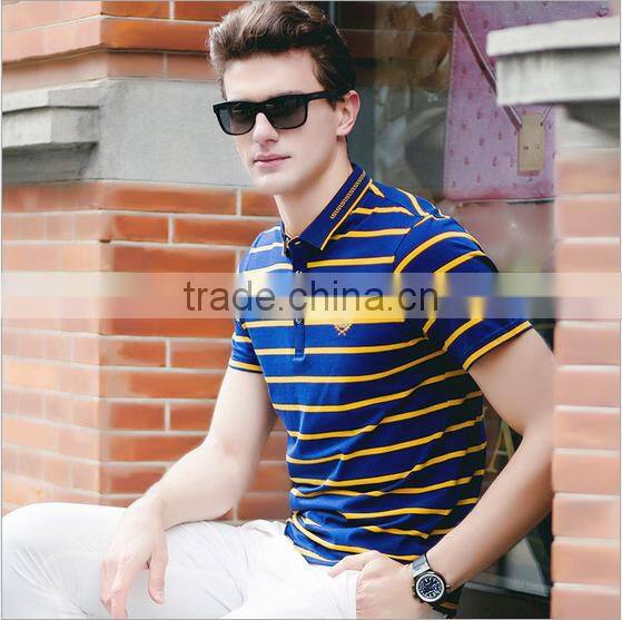 Blue T Shirt Polo Shirt Designs For Men With Custome Logo