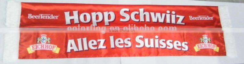 printed satin football scarf