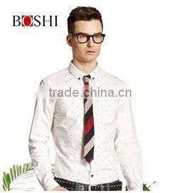 Latest Style Brand Dress White Men Slim Fit Printed Shirt