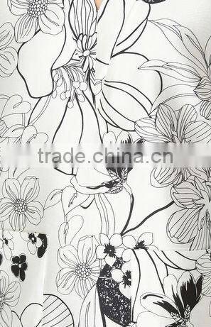 2014 summer women printed satin chiffon tops