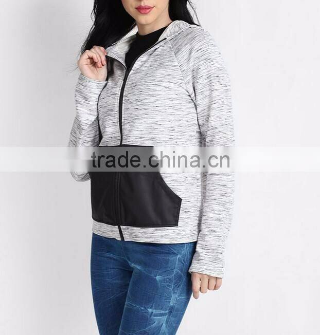 Full face zip hoodie with pocket