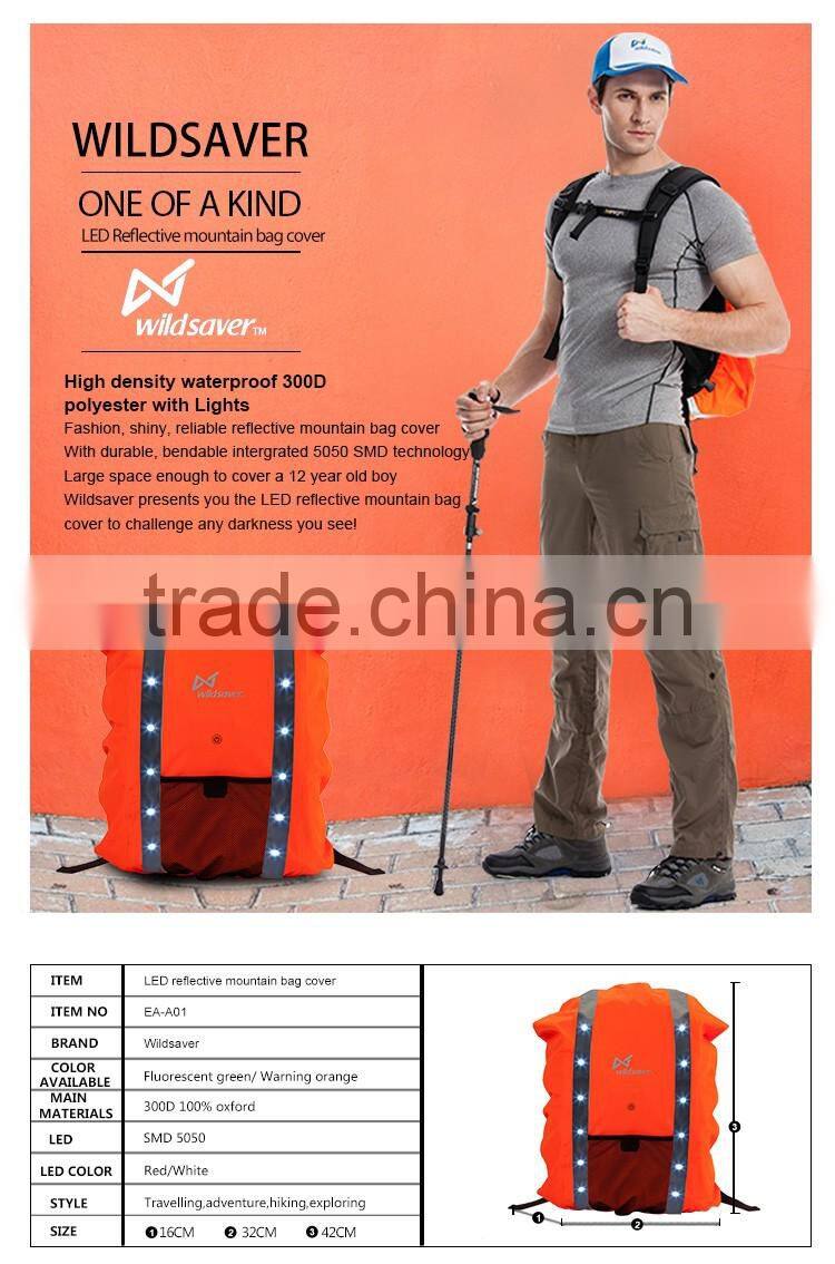45L flashing reflective hi vis hiking bag cover backpack cover