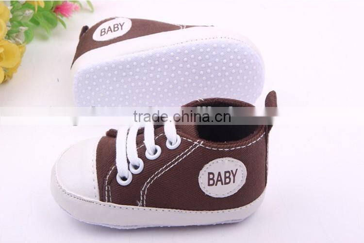 Pure colour series casual sport baby canvas shoes