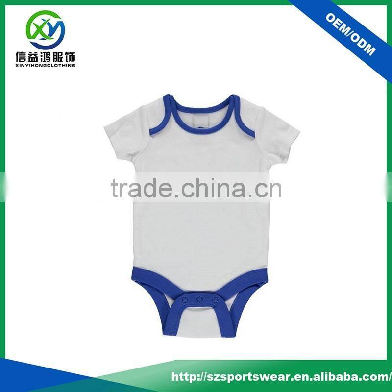 High Quality Cotton Infant Jumpsuits , Contrast Color Sport t shirt