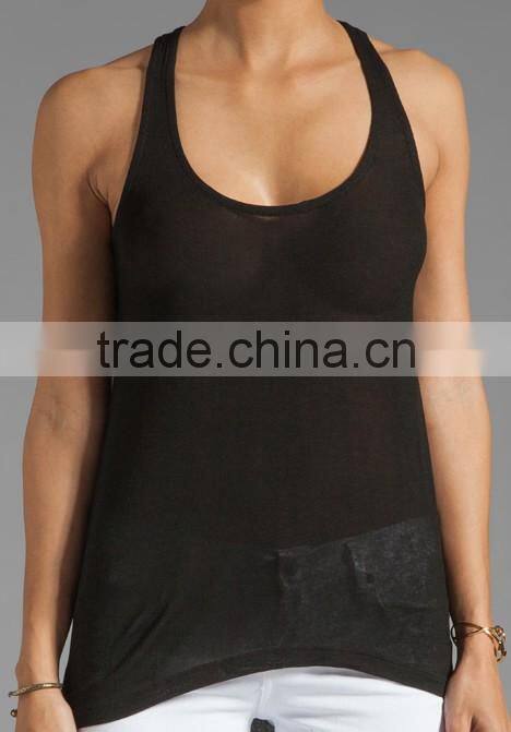 ladies jersey black tanks