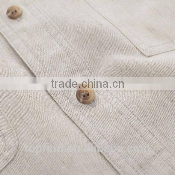 100% linen brand best-selling shirt fit short sleeve man shirt