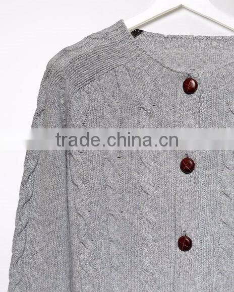 New Design Woolen Knitted Women Sweater Cardigan