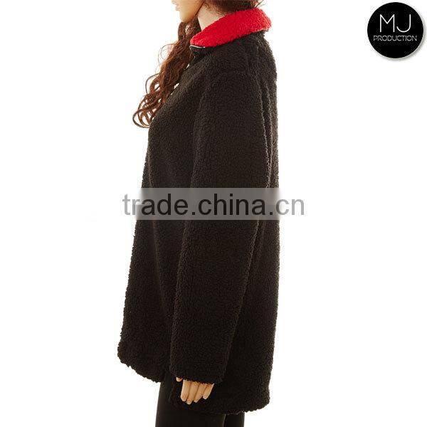 Factory Wholesale Women Sherpa Fleece 1/4 Zip Pullover