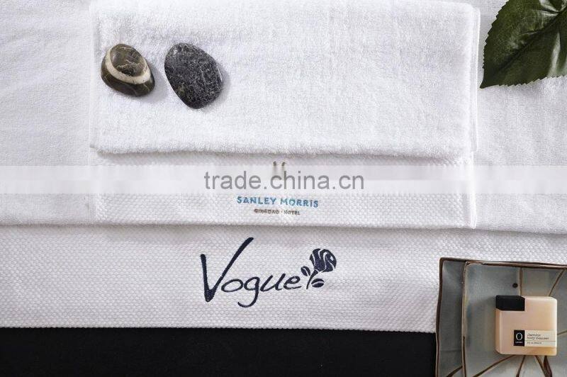 Five star Hotel colored towel dyed towels with embrodery logo
