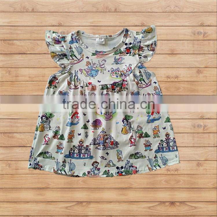 In China Yiwu, Zhejiang children's clothing wholesale city cotton little girl short-sleeved skirt suit
