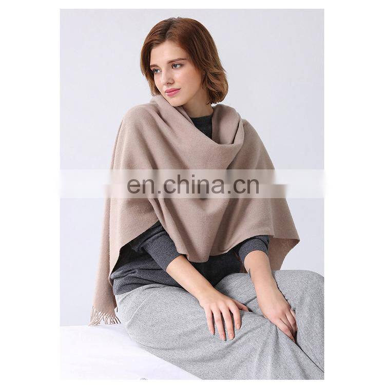 2017 Wholesale Solid Color 100% Cashmere Scarf For Women