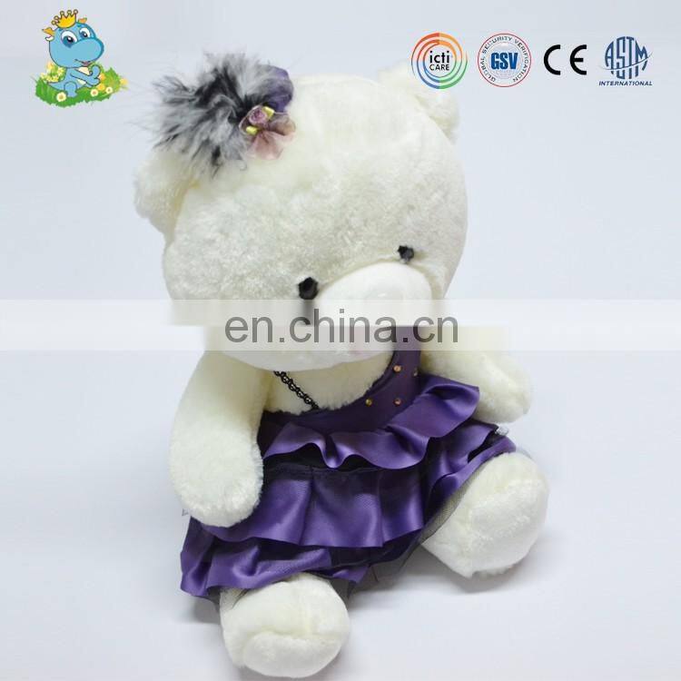 Good quality fashion wear skirt teddy bear toy for kids gift
