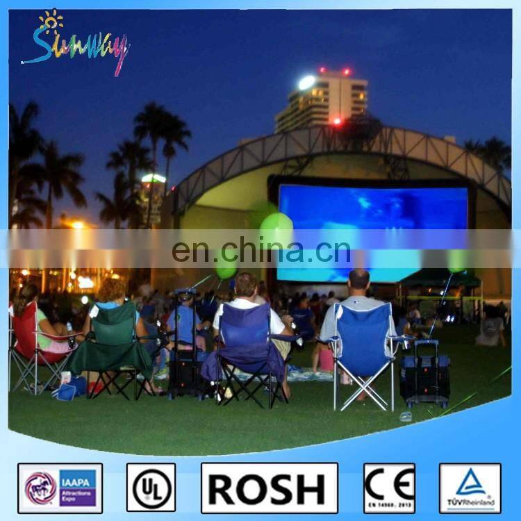 SUNWAY indoor and outdoor movie screen portable rear projection inflatable movie screen advertising movie screen