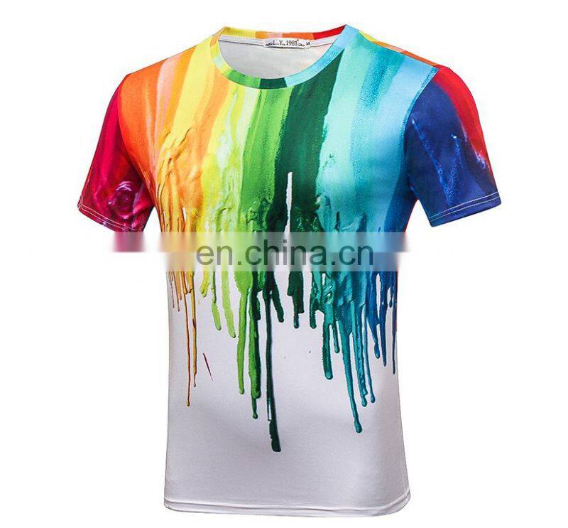2017 New arrival latest design 3d digital print dry fit shirts wholesale cheap custom t shirt
