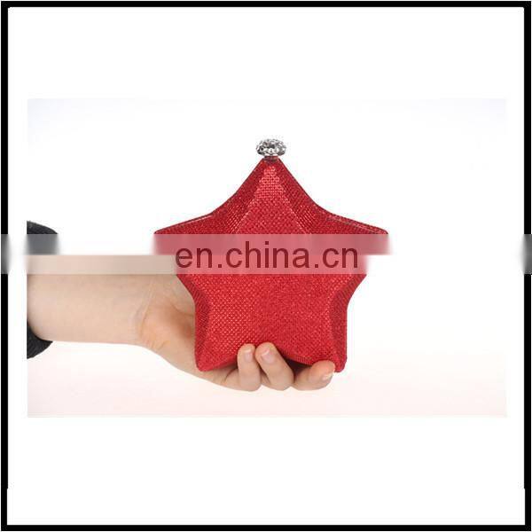 Latest fashion ladies clutches and purses,star shape bag