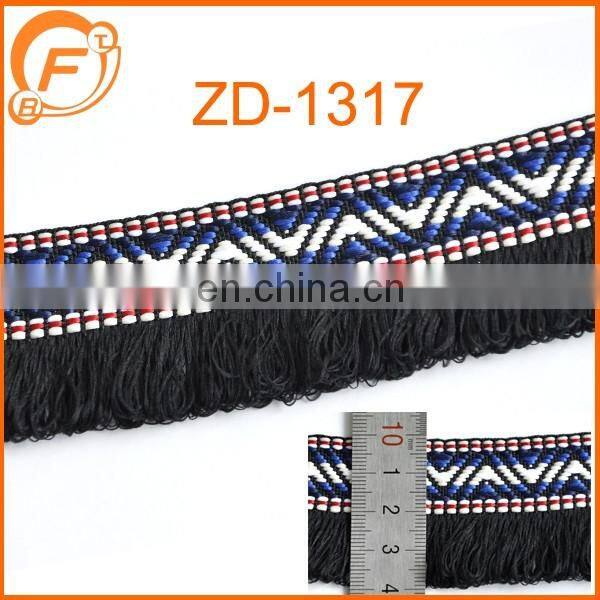 2016 purple color fringe tape for garment