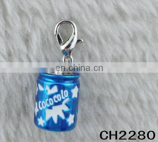Custom DIY Jewelry Accessories Alloy Enamel Coke Bottle charms for bracelet making