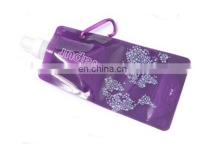 clear plastic foldable flat water bottle