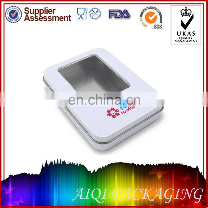 tin box with pvc window