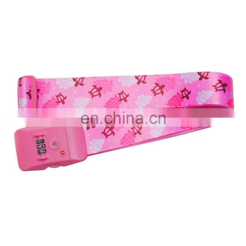 High quality suitcase polyester luggage belt strap with safety buckle