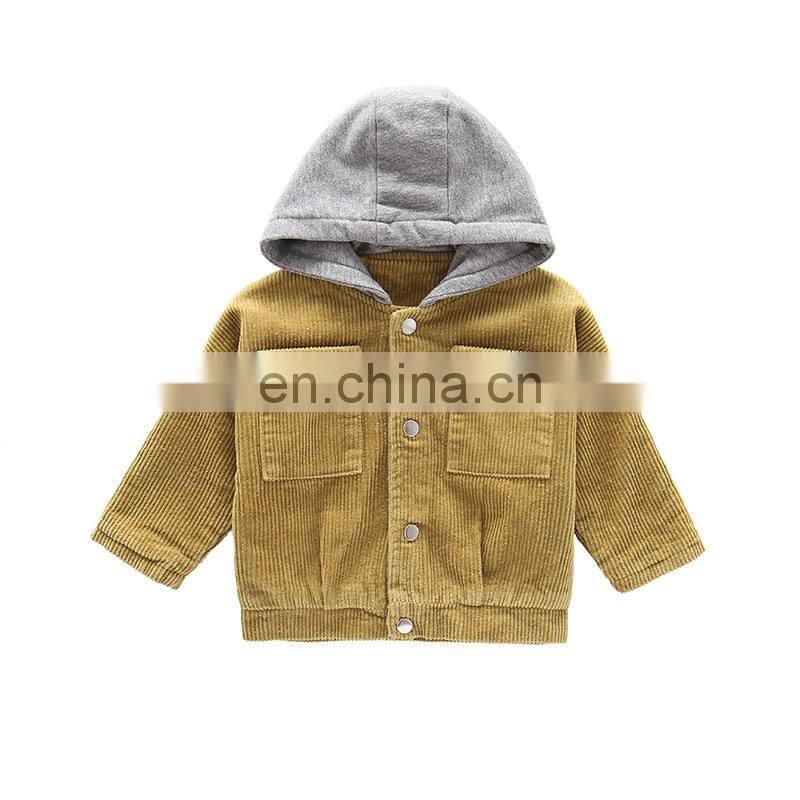 Cute Corduroy Girls Jacket Coat with Highest Quality