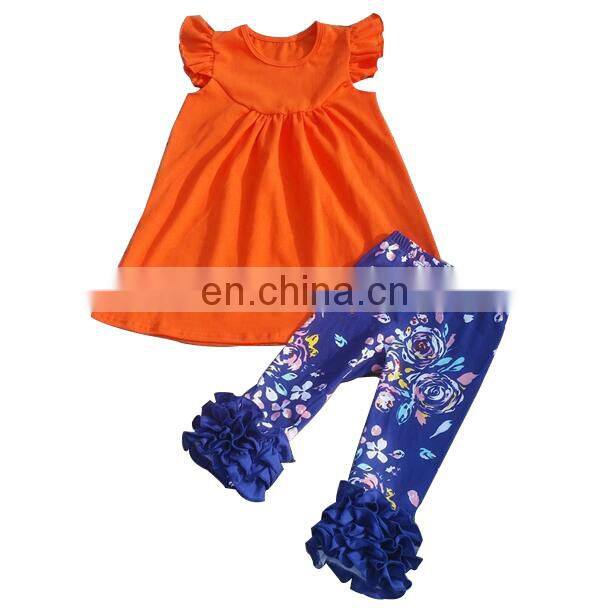 Fashion cheap ruffle easter clothes sleeveless kids clothing wholesale