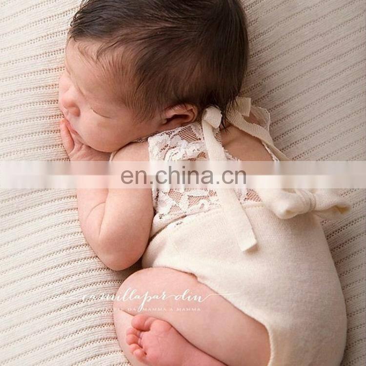 New design summer kids outfit dainty rompers baby girl lace romper Dainty Romper Newborn knit romper Baby lace props