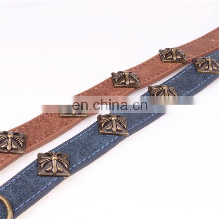 Manufacturing china dogs neck collar 4 inch wide dog collar metal buckle