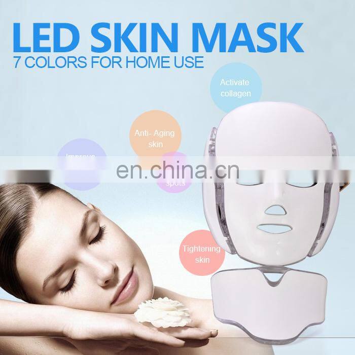 YK-L01 7 Colors Infrared Light Face and Neck Whitening Facial Mask Face Lifting LED light Therapy Mask