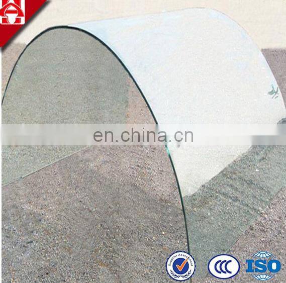 Bathroom Office Frameless Tempered Curved Glass Door