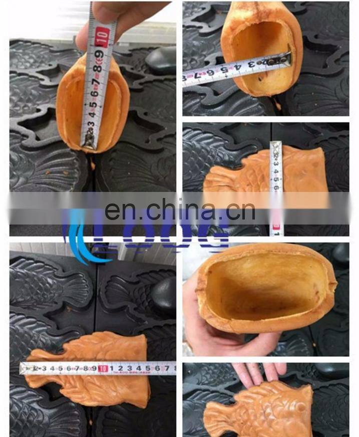 Nonstick Commercial Electric Taiyaki Waffle Maker/ Japanese Open Mouth Fish Ice Cream Taiyaki Machine