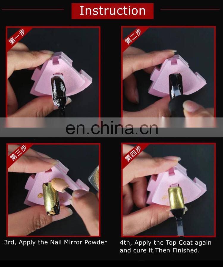 2018 New All Matched nail art glitter aurora Silver mirror chrome effect nail pigment powder coating