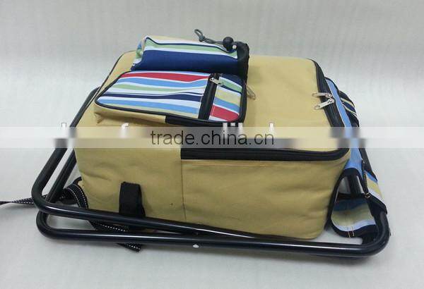 multipurpose foldable cooler stool with straps
