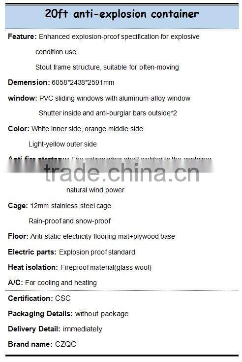 Economic Explosion-proof coating container house/office/homes
