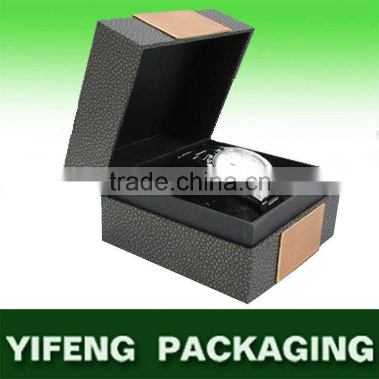 Custom logo printed gift box for watch, leather watch box,texture paper watch box