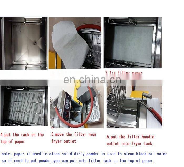 Stainless steel KFC Cooking Oil Filter Cart / Oil Filter Machine