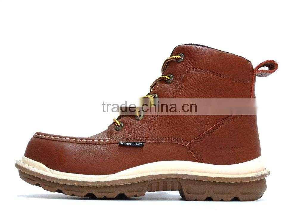 Waterproof embossed genuine leather upper steel toe Industrial Safety Boots
