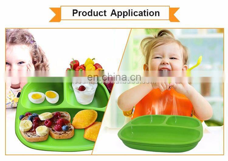 Silicone Candy Color Partition Dinner Plate