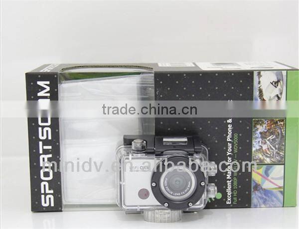 Full HD 1080P 30 Meters Underwater Sport Camera with Built-in WiFi For Remote Controlling By Android & IOS Smartphone