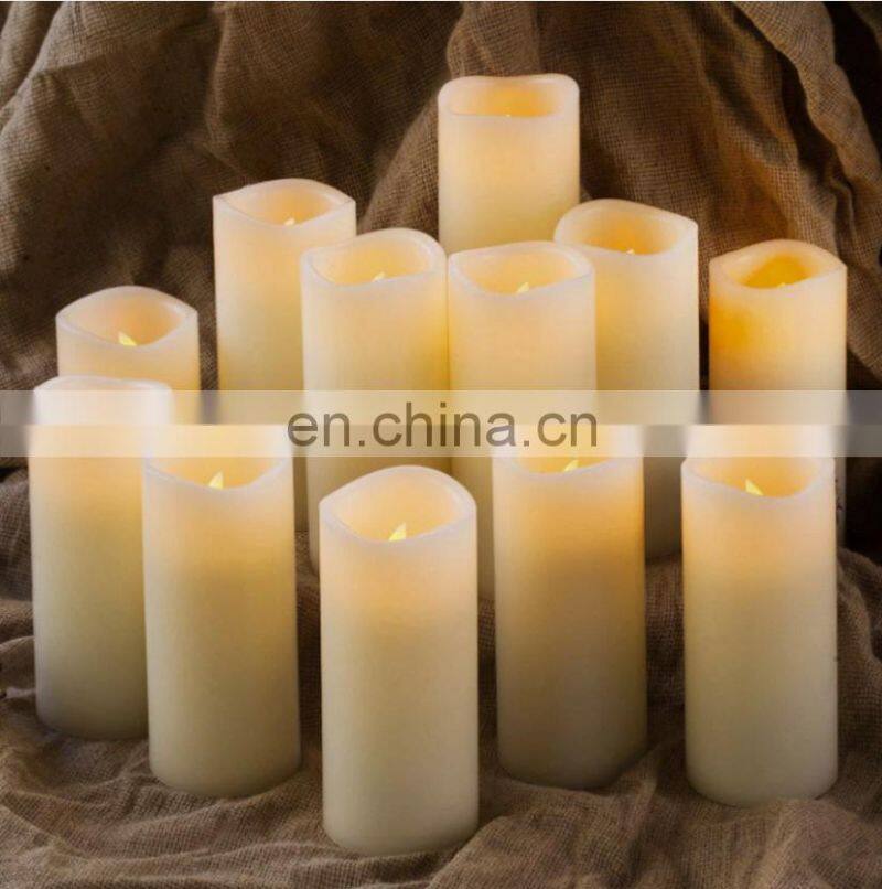 Set of 12pcs Flameless 500 hours Wedding Favourite LED Candles with Remoter
