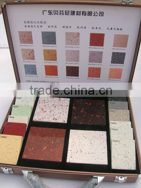 aluminum artificial stone display box with inner lattice shape