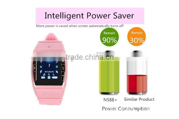 Hot-sale N588 BT Smart watch with SOS Emergency GPS Tracking device wrist watch for child apply to Android & IOS smart Phone