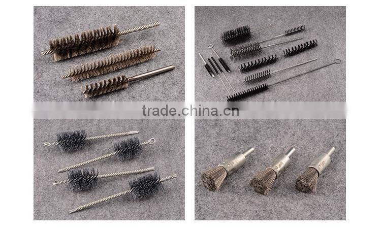 High quality 3.5 inch coppered brass wire brushes for grinders
