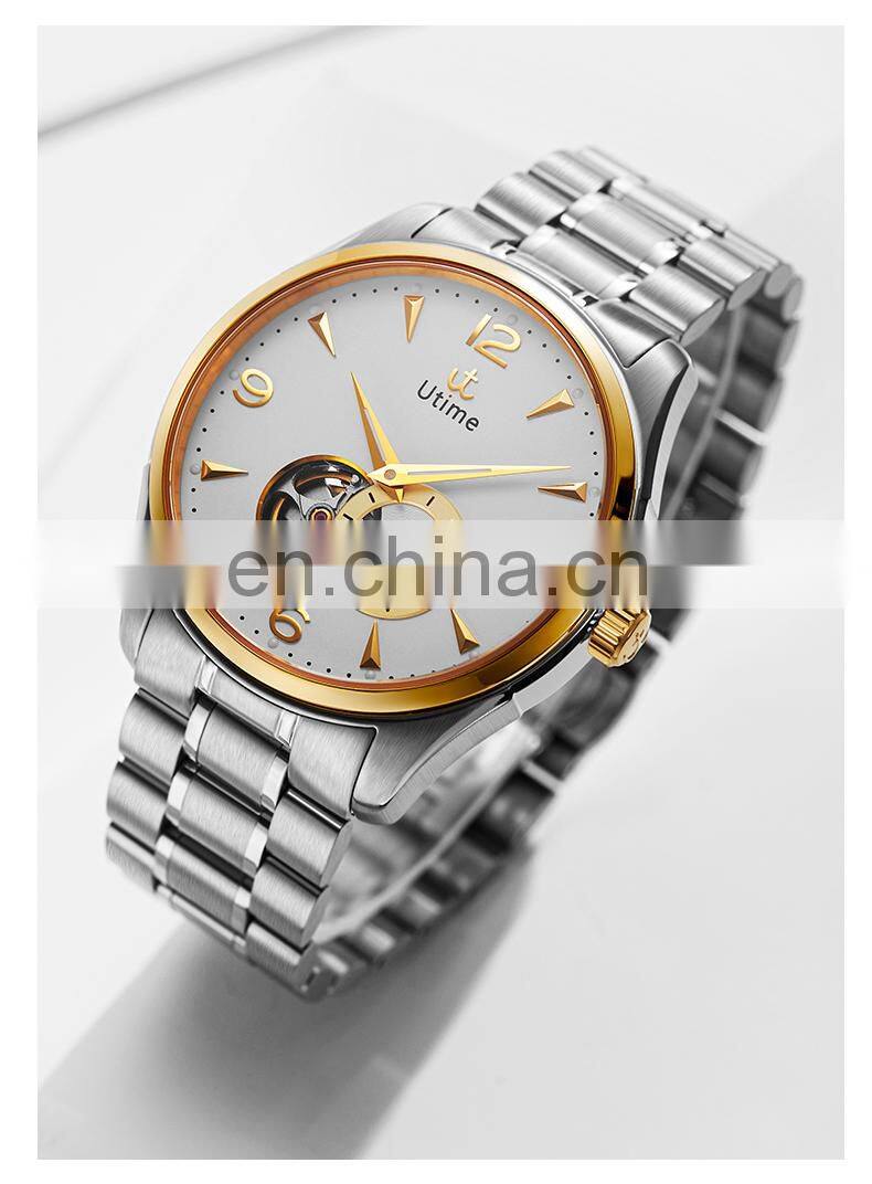 Utime 2021 Luxury Men's Mechanical Wristwatch China Supplier Support OEM Customized Logo Automatic Watch Relogio U0021G
