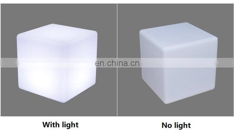 event cube chairs bright colored outdoor furniture 40cm led cube seat chair light