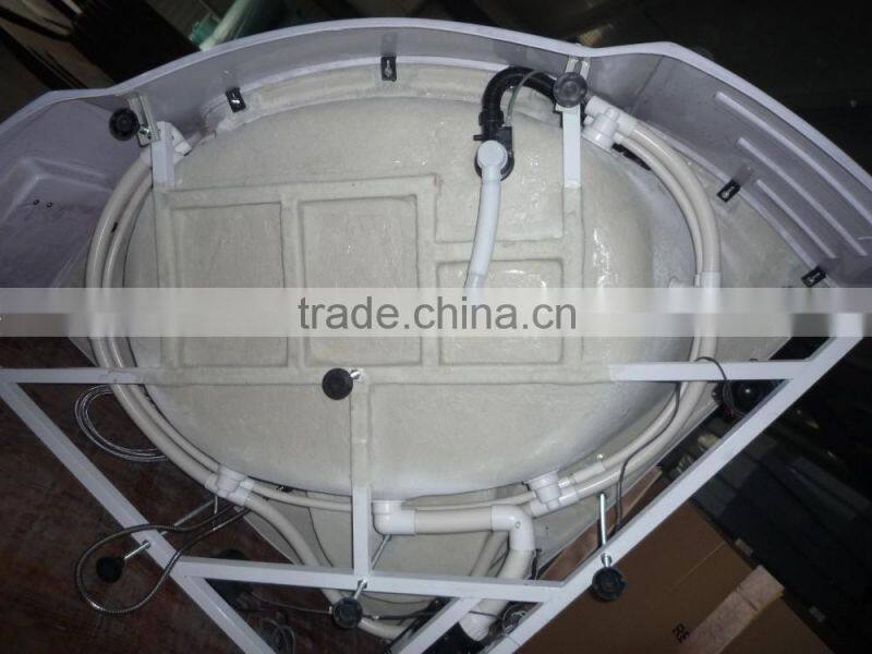 cheap corner bathroom massage bathtub with 100% resin inforced by hand