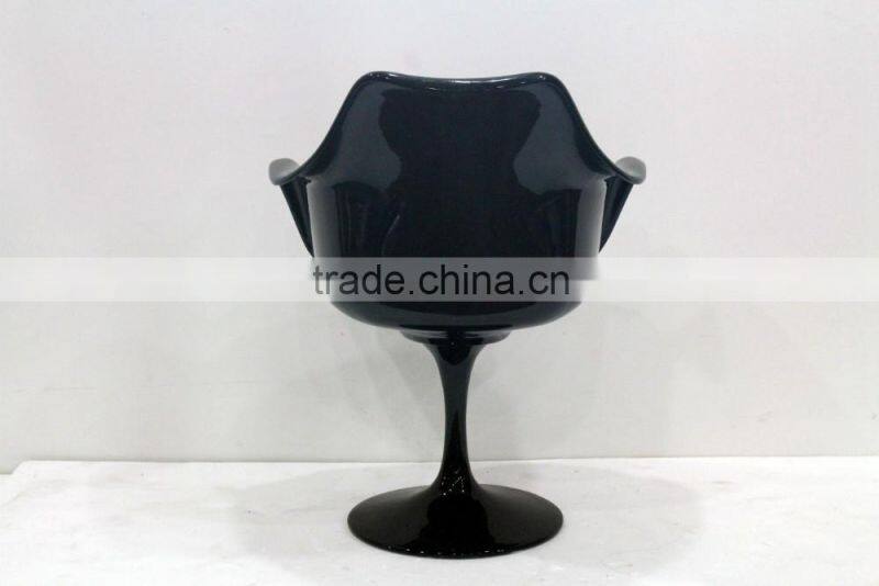 replica classic fiberglass tulip armchair with fabric cushion by Eero Saarinen