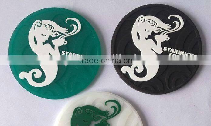 colorful PVC cup mat, PVC rubber table mat, silicone coaster