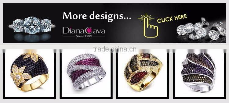 Unique 3 Strips Colorful Cubic Zirconia Siam Emerald Montana Cocktail Party Ring