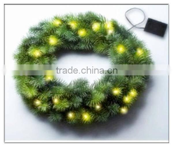 Christmas Deco Ball Wreath/Design ChinaNew Factory Plastic Custom Christmas wreath / PVC wreath / PE wreath for Chirstmas